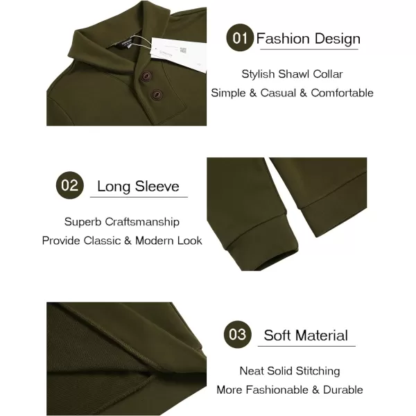 COOFANDY Men's Fashion Shawl Collar Pullover Casual Long Sleeve Knitted Sweater Sweatshirts