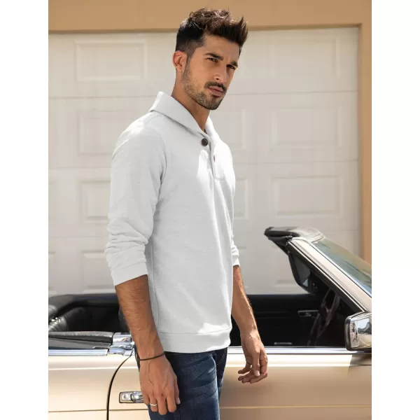 COOFANDY Men's Fashion Shawl Collar Pullover Casual Long Sleeve Knitted Sweater Sweatshirts