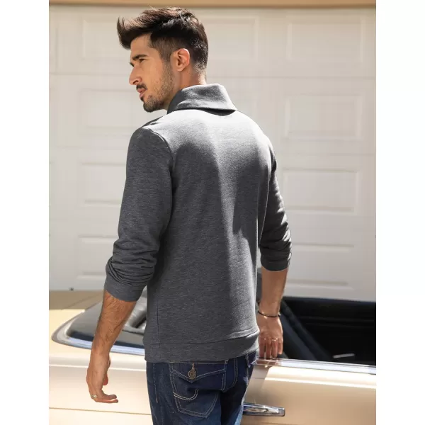 COOFANDY Men's Fashion Shawl Collar Pullover Casual Long Sleeve Knitted Sweater Sweatshirts