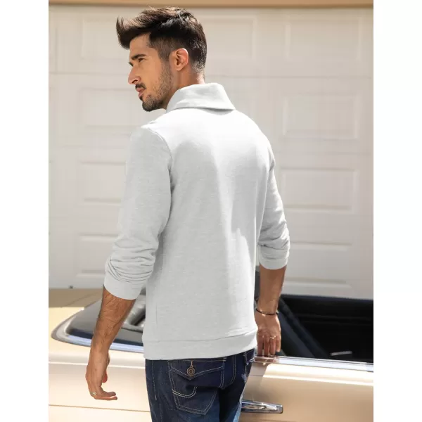 COOFANDY Men's Fashion Shawl Collar Pullover Casual Long Sleeve Knitted Sweater Sweatshirts