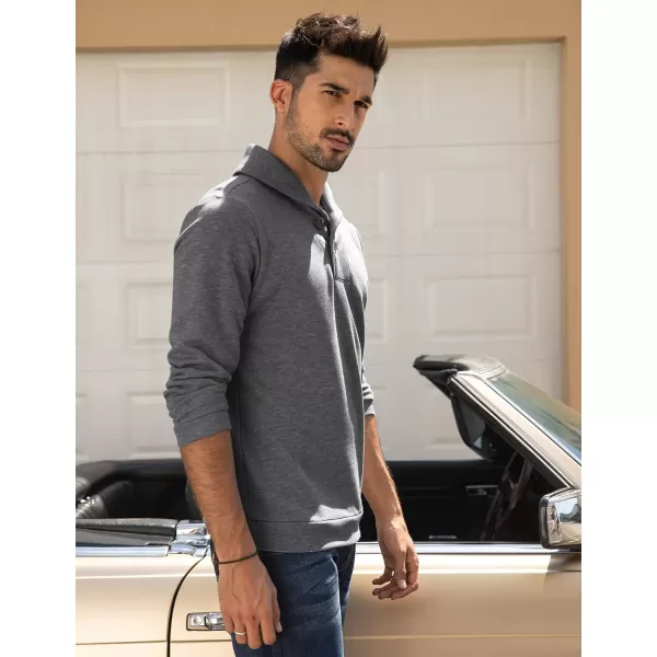 COOFANDY Men's Fashion Shawl Collar Pullover Casual Long Sleeve Knitted Sweater Sweatshirts