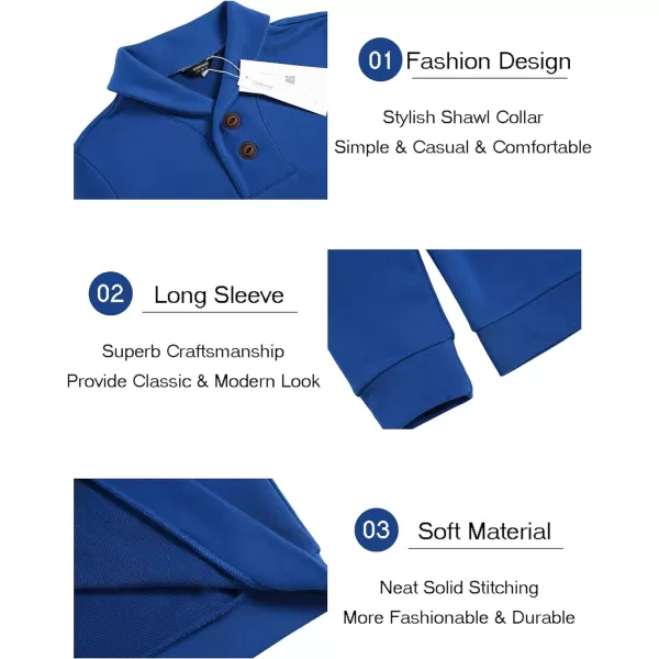 COOFANDY Men's Fashion Shawl Collar Pullover Casual Long Sleeve Knitted Sweater Sweatshirts