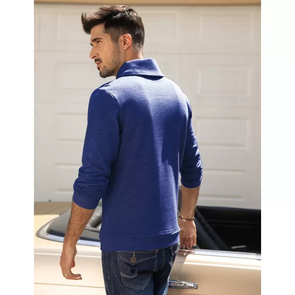 COOFANDY Men's Fashion Shawl Collar Pullover Casual Long Sleeve Knitted Sweater Sweatshirts