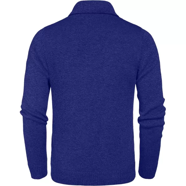 COOFANDY Men's Fashion Shwal Collar Sweater Slim Fit Cable Knit Pullover Sweater with Button