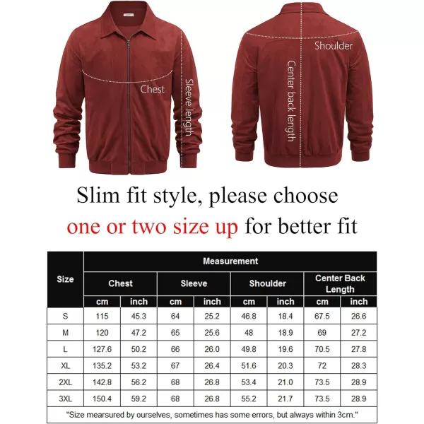 COOFANDY Men's Faux Suede Bomber Jacket Lightweight Full Zip Jackets Vintage Casual Trucker Jacket