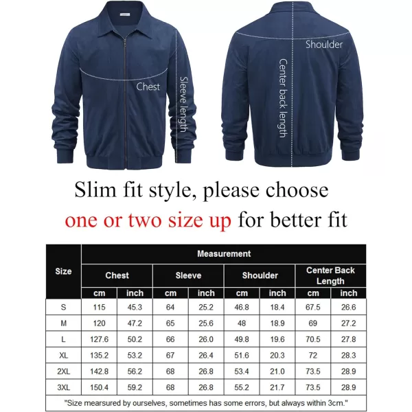 COOFANDY Men's Faux Suede Bomber Jacket Lightweight Full Zip Jackets Vintage Casual Trucker Jacket