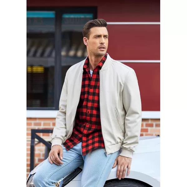COOFANDY Men's Flannel Plaid Shirts Long Sleeve Button Down Casual Shirt Jacket