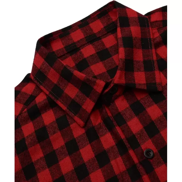 COOFANDY Men's Flannel Plaid Shirts Long Sleeve Button Down Casual Shirt Jacket