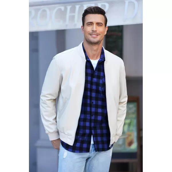 COOFANDY Men's Flannel Plaid Shirts Long Sleeve Button Down Casual Shirt Jacket