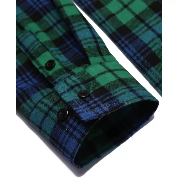 COOFANDY Men's Flannel Plaid Shirts Long Sleeve Button Down Casual Shirt Jacket