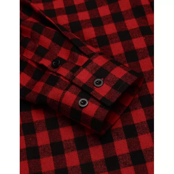 COOFANDY Men's Flannel Plaid Shirts Long Sleeve Button Down Casual Shirt Jacket