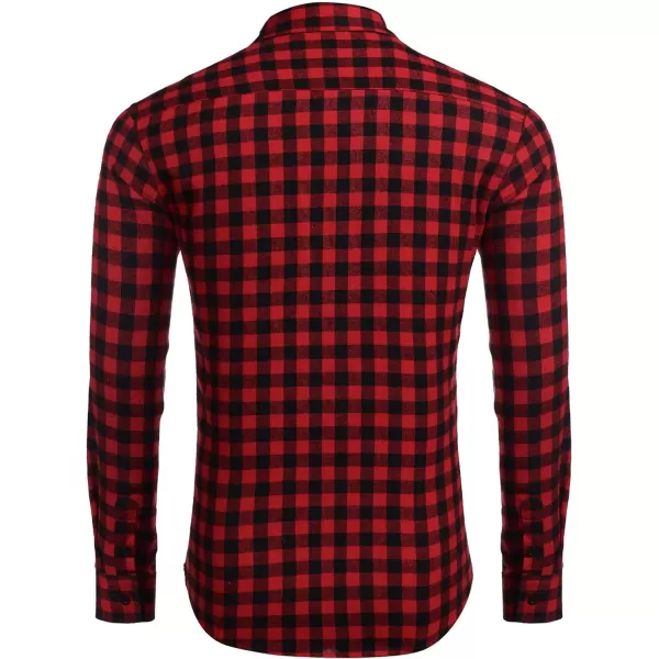 COOFANDY Men's Flannel Plaid Shirts Long Sleeve Button Down Casual Shirt Jacket
