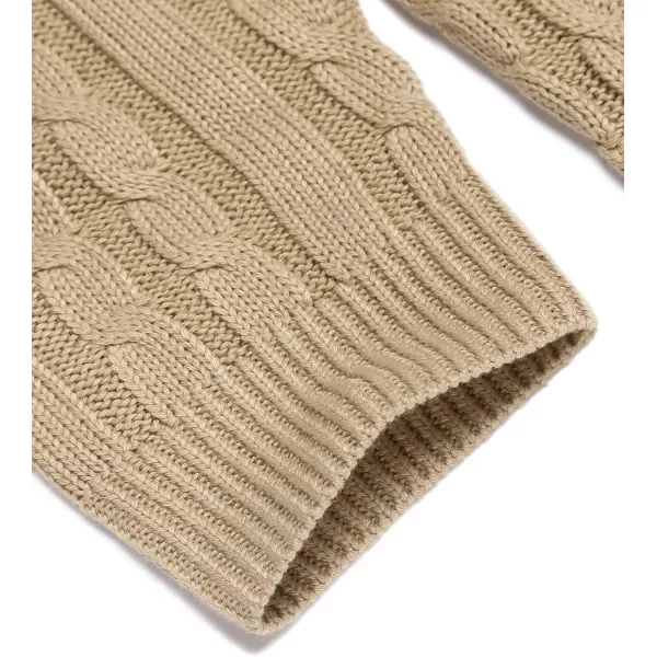 COOFANDY Men's Full Zip Cardigan Sweater Slim Fit Cable Knitted Zip Up Sweater with Pockets