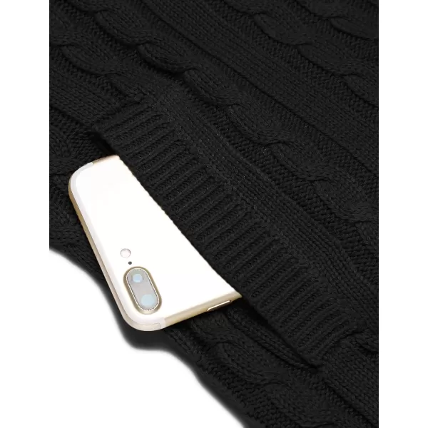 COOFANDY Men's Full Zip Cardigan Sweater Slim Fit Cable Knitted Zip Up Sweater with Pockets