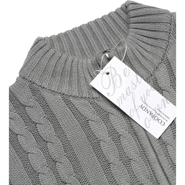 COOFANDY Men's Full Zip Cardigan Sweater Slim Fit Cable Knitted Zip Up Sweater with Pockets