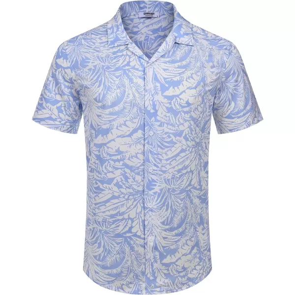 COOFANDY Mens Hawaiian Floral Shirts Tropical Button Down Shirt Summer Beach Shirt