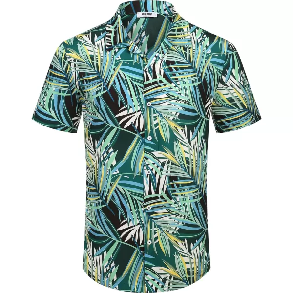 COOFANDY Mens Hawaiian Floral Shirts Tropical Button Down Shirt Summer Beach Shirt