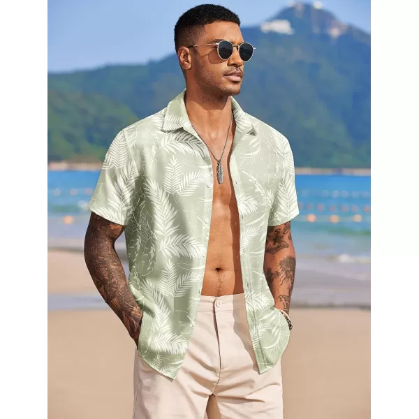COOFANDY Mens Hawaiian Floral Shirts Tropical Button Down Shirt Summer Beach Shirt