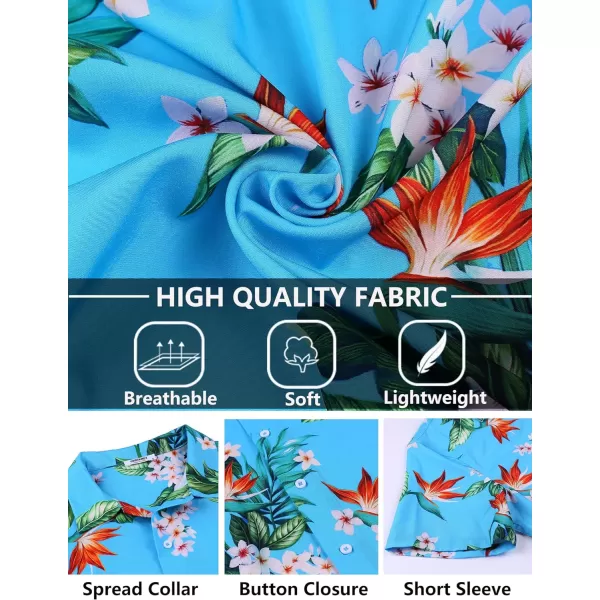 COOFANDY Mens Hawaiian Floral Shirts Tropical Button Down Shirt Summer Beach Shirt