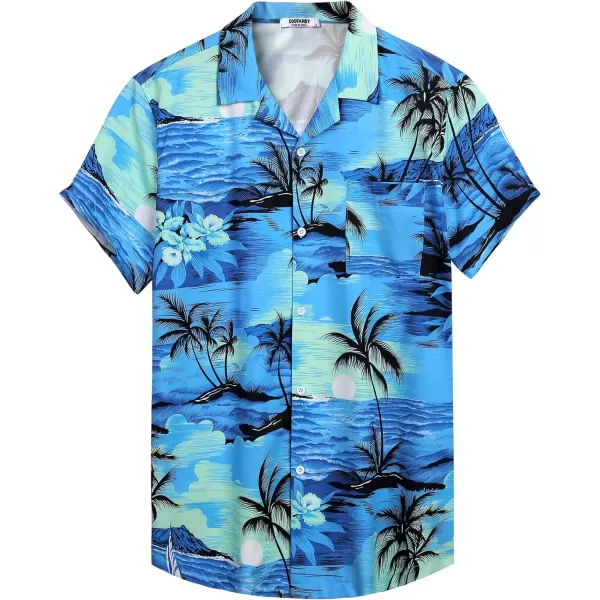 COOFANDY Mens Hawaiian Shirts Short Sleeve Tropical Button Down Shirts Casual Summer Beach Shirts