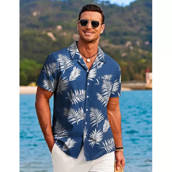 COOFANDY Mens Hawaiian Shirts Short Sleeve Tropical Button Down Shirts Casual Summer Beach Shirts