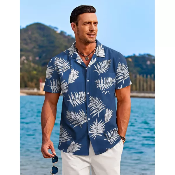 COOFANDY Mens Hawaiian Shirts Short Sleeve Tropical Button Down Shirts Casual Summer Beach Shirts