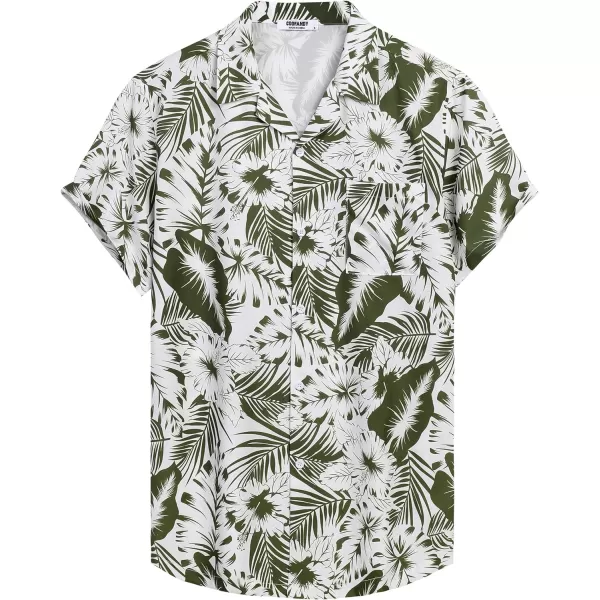 COOFANDY Mens Hawaiian Shirts Short Sleeve Tropical Button Down Shirts Casual Summer Beach Shirts