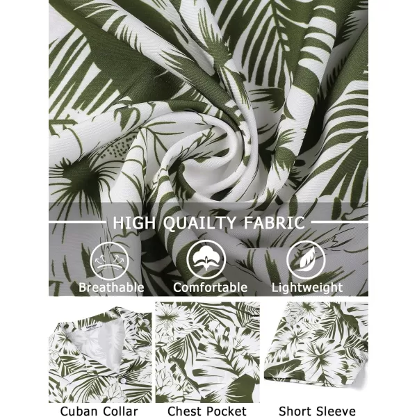 COOFANDY Mens Hawaiian Shirts Short Sleeve Tropical Button Down Shirts Casual Summer Beach Shirts