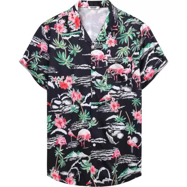 COOFANDY Mens Hawaiian Shirts Short Sleeve Tropical Button Down Shirts Casual Summer Beach Shirts