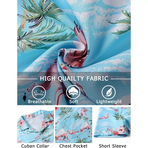 COOFANDY Mens Hawaiian Shirts Short Sleeve Tropical Button Down Shirts Casual Summer Beach Shirts