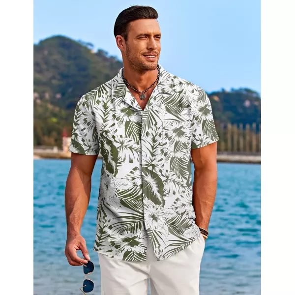 COOFANDY Mens Hawaiian Shirts Short Sleeve Tropical Button Down Shirts Casual Summer Beach Shirts