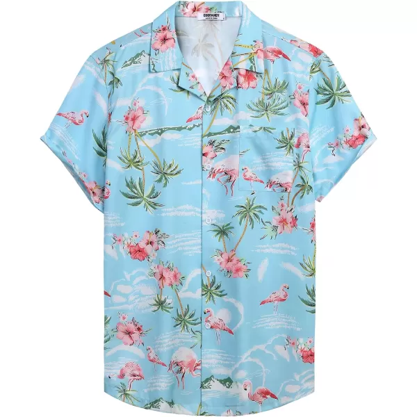 COOFANDY Mens Hawaiian Shirts Short Sleeve Tropical Button Down Shirts Casual Summer Beach Shirts