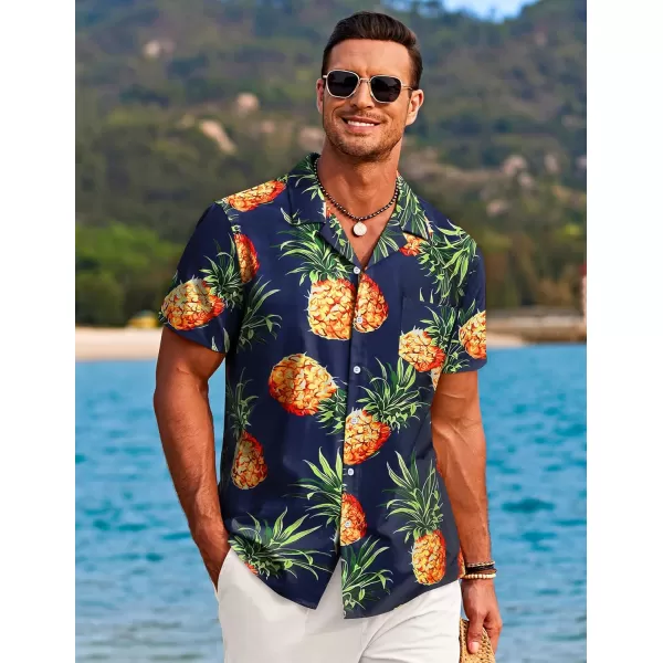 COOFANDY Mens Hawaiian Shirts Short Sleeve Tropical Button Down Shirts Casual Summer Beach Shirts