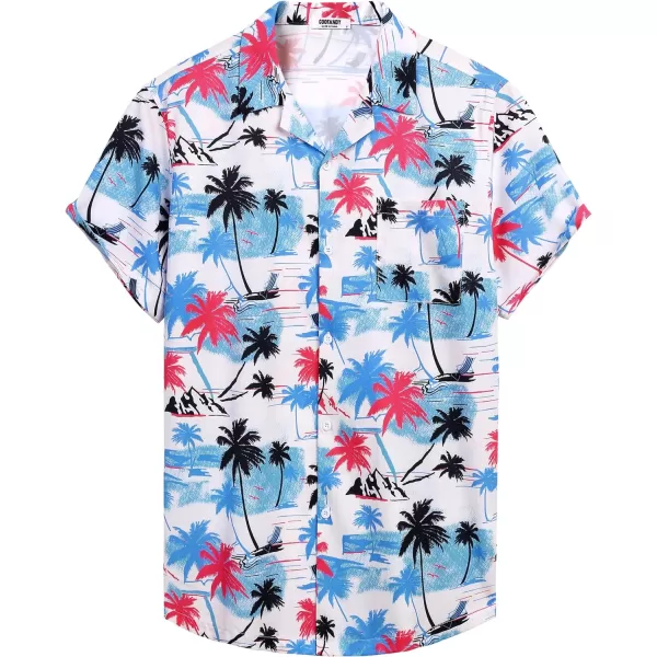 COOFANDY Mens Hawaiian Shirts Short Sleeve Tropical Button Down Shirts Casual Summer Beach Shirts