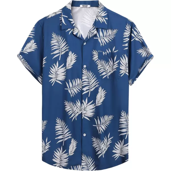 COOFANDY Mens Hawaiian Shirts Short Sleeve Tropical Button Down Shirts Casual Summer Beach Shirts