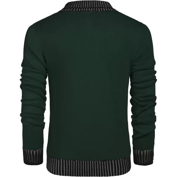 COOFANDY Men's Knitted Dress Sweater Casual V-Neck Slim Fit Pullover Knitwear Shawl Collar Sweaters