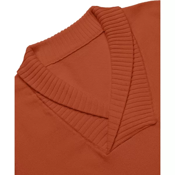COOFANDY Men's Knitted Dress Sweater Casual V-Neck Slim Fit Pullover Knitwear Shawl Collar Sweaters