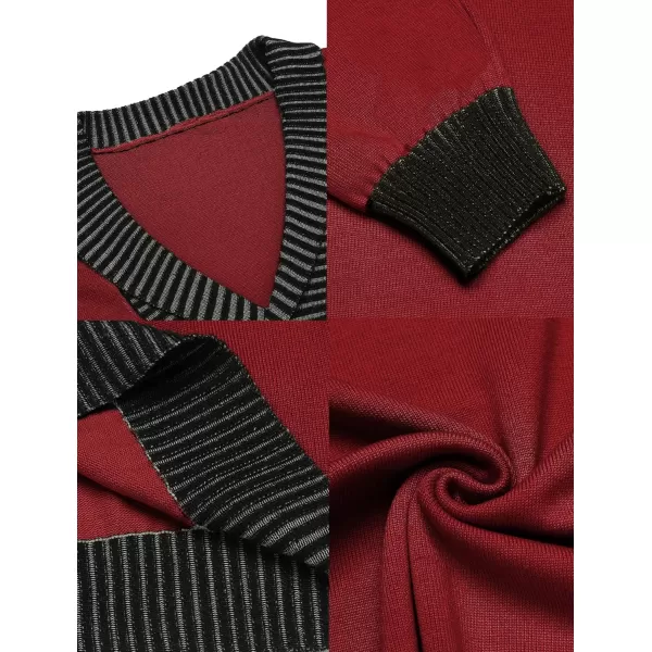 COOFANDY Men's Knitted Dress Sweater Casual V-Neck Slim Fit Pullover Knitwear Shawl Collar Sweaters