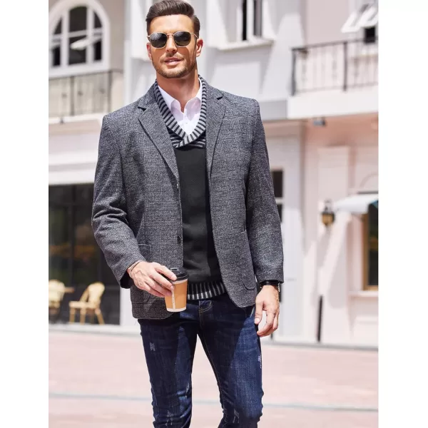 COOFANDY Men's Knitted Dress Sweater Casual V-Neck Slim Fit Pullover Knitwear Shawl Collar Sweaters