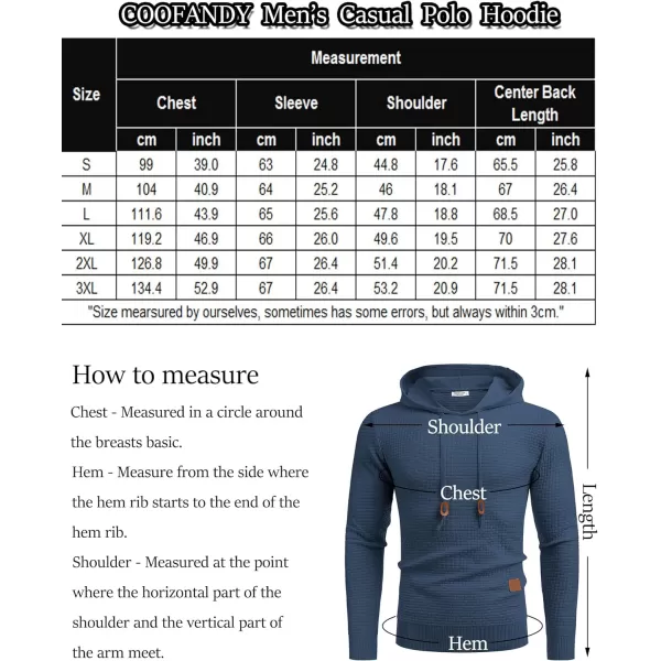 COOFANDY Men's Knitted Hoodies Hipster Casual Hooded Sweatshirt Long Sleeve Pullover Sweaters Slim Fit Polo Hoodie