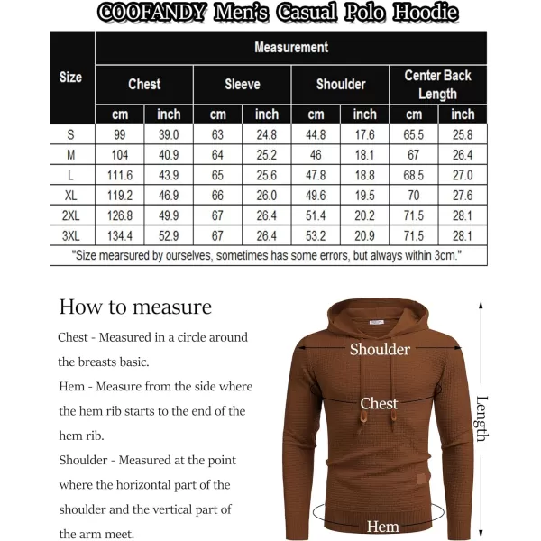COOFANDY Men's Knitted Hoodies Hipster Casual Hooded Sweatshirt Long Sleeve Pullover Sweaters Slim Fit Polo Hoodie