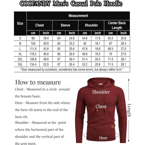 COOFANDY Men's Knitted Hoodies Hipster Casual Hooded Sweatshirt Long Sleeve Pullover Sweaters Slim Fit Polo Hoodie