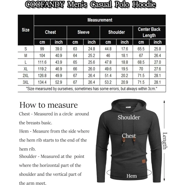 COOFANDY Men's Knitted Hoodies Hipster Casual Hooded Sweatshirt Long Sleeve Pullover Sweaters Slim Fit Polo Hoodie