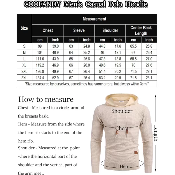 COOFANDY Men's Knitted Hoodies Hipster Casual Hooded Sweatshirt Long Sleeve Pullover Sweaters Slim Fit Polo Hoodie