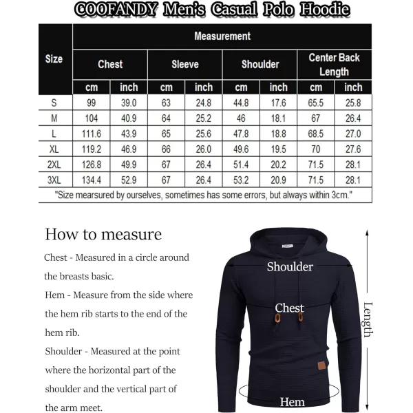 COOFANDY Men's Knitted Hoodies Hipster Casual Hooded Sweatshirt Long Sleeve Pullover Sweaters Slim Fit Polo Hoodie