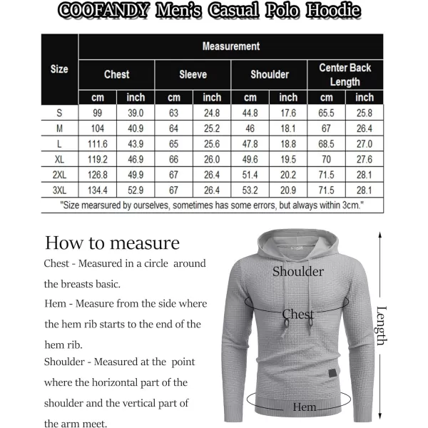 COOFANDY Men's Knitted Hoodies Hipster Casual Hooded Sweatshirt Long Sleeve Pullover Sweaters Slim Fit Polo Hoodie