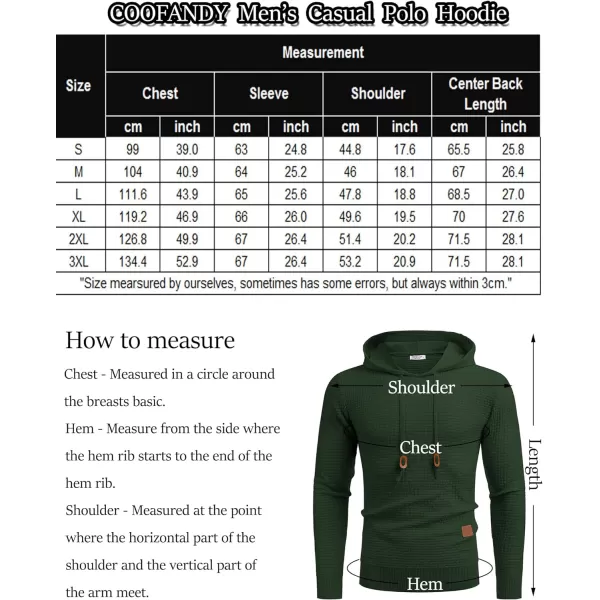 COOFANDY Men's Knitted Hoodies Hipster Casual Hooded Sweatshirt Long Sleeve Pullover Sweaters Slim Fit Polo Hoodie