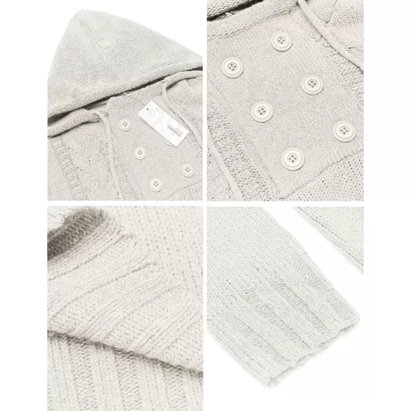 COOFANDY Men's Knitted Hoodies Pullover Casual Long Sleeve Turtleneck Sweaters