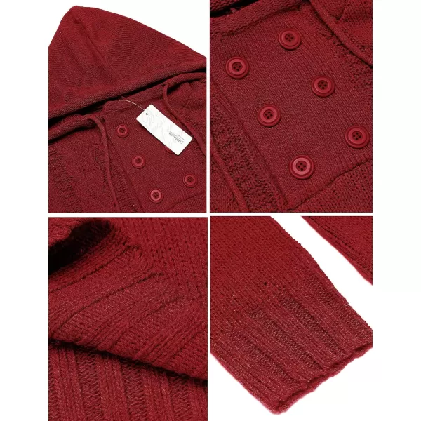 COOFANDY Men's Knitted Hoodies Pullover Casual Long Sleeve Turtleneck Sweaters