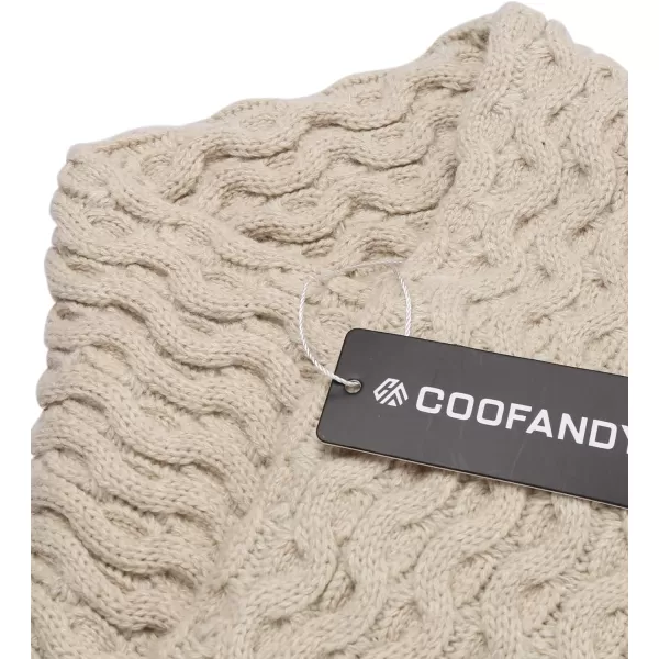 COOFANDY Men's Knitted Turtleneck Sweater Long Sleeve Slim Fit Designer Shawl Collar Pullover